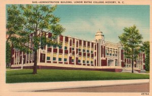 Vintage Postcard 1920's Administration Building Lenoir Rhyne College Hickory NC