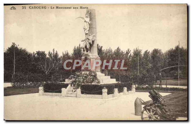 Old Postcard Cabourg The memorial Canon Army