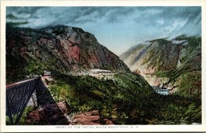 Railroad Bridge Heart of the Notch White Mountains NH UNP WB Postcard L4