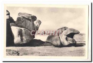 Tregastel Postcard Modern Rock of Greve Coz Pors (the witch)