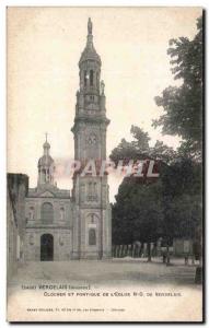 Old Postcard Verdelais Bell And Portico of & # 39Eglise De Verdelais