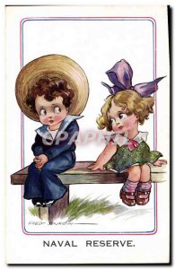 Old Postcard Fantasy Illustrator Fred Spurgin Children Naval Reserve Sailor