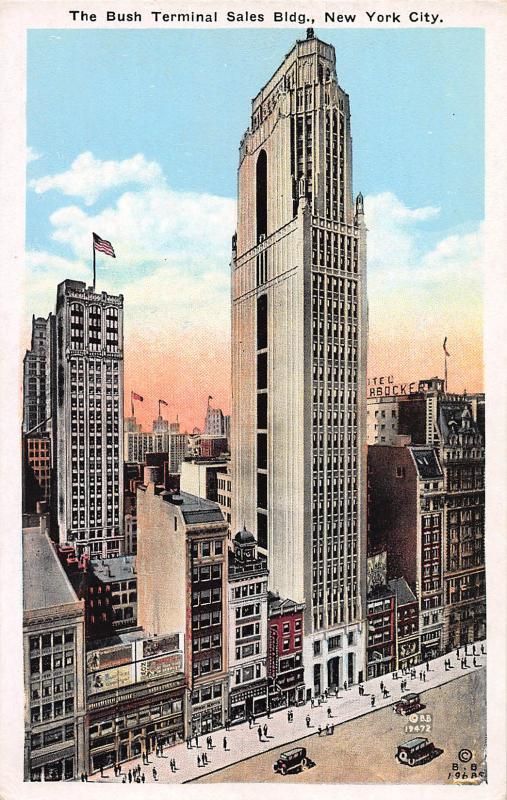 Bush Terminal Sales Building, Manhattan, New York City, Early Postcard, Unused