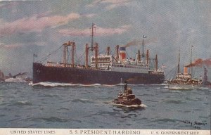 Postcard Ship SS President Harding United States Lines