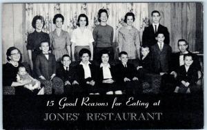 BARDSTOWN, KY Roadside JONES' KENTUCKY HOME RESTAURANT Family Portrait Postcard