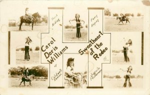 RPPC Carol Williams of Caldwell KS Rodeo Sweetheart Juvenile Cowgirl Multiview