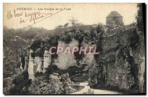 Old Postcard Cremieu Gorges of Fuza