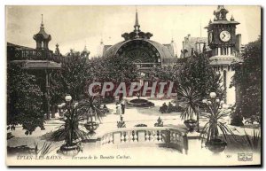 Old Postcard Evian les Bains Terrace of Buvetle Cachat