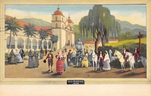 Old Mission 1830 Oil Paintings seen at Johnston's Cafeteria Santa Barbara Cal...