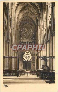 Old Postcard The City resurgent Reims Cathedral Interior of the Great Rose
