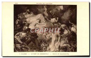 Old Postcard Musee Du Louvre Paris Death of Sardanapalus
