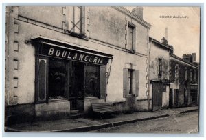 Clisson (Loire-Inf) France Postcard Boulangerie Barber Shop Business Area c1910