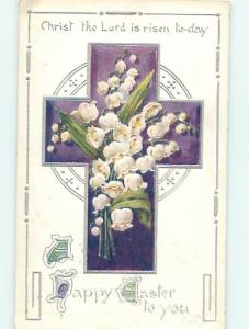 Pre-Linen easter religious LILY OF THE VALLEY FLOWERS IN JESUS CHRIST hr2288