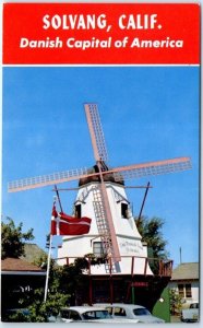 M-55225 Quaint Windmill Danish Capital of America Solvang California