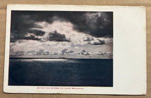 1912 USED .01 POSTCARD - AFTER THE STORM ON LAKE MICHIGAN