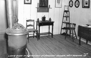 Herbert Hoover Birthplace Living Room, real photo West Branch, Iowa  