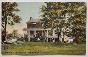 Appomattox VA Mclean House General Lee Surrender Civil War Tuck DB Postcard R22