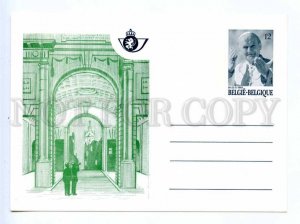 420140 BELGIUM 1985 year Visit of the pope postal postcard