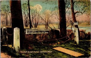Concord Massachusetts Ma Postcard Rev War - British Soldier Grave -