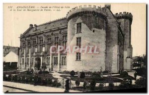 Angouleme Old Postcard Facade of the city & # 39hotel and the Tower of Margue...