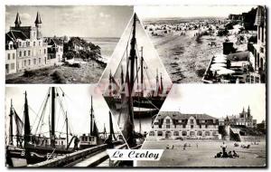 Old Postcard Le Crotoy Les Tourelles The Beach Fishing Boats Of The Port Beach