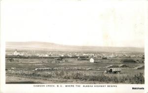 1940's DAWSON CREEK BC Alaska Highway RPPC POSTCARD 8784