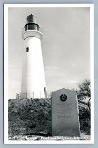 PORT ISABEL TX OLD LIGHTHOUSE VINTAGE REAL PHOTO POSTCARD RPPC