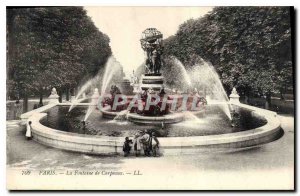 Old Postcard Paris Fountain Carpeaux
