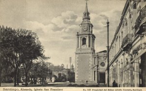 chile, SANTIAGO, Iglesia San Francisco de Alameda (1910) Adolfo Conrads Postcard