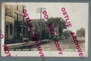 Delmar IOWA RPPC 1915 MAIN STREET Stores nr Maquoketa Welton Charlotte Preston