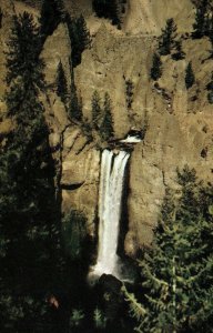 Yellowstone National Park Wyoming Tower Fall On Tower Creek Postcard 