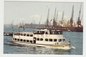 P3095 vintage Postcard ships busy harbor spido rondvaarten rotterdam holland