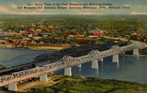 Tennessee Memphis Aerial View Memphis and Arkansas and Memphis and Harahan Br...