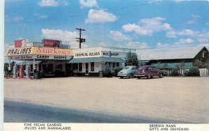 Postcard 1950s Georgia Eastman Stuckey's Roadside Candy plant auto GA24-274