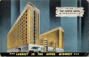 Curtis Hotel Minneapolis Hiawatha Lakes Vintage Antique Postcard Unused Unposted 