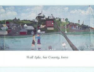 Unused 1995 ART SHOWS TOWN IN EARLY 1900'S ERA Wall Lake - Sioux City IA t4626