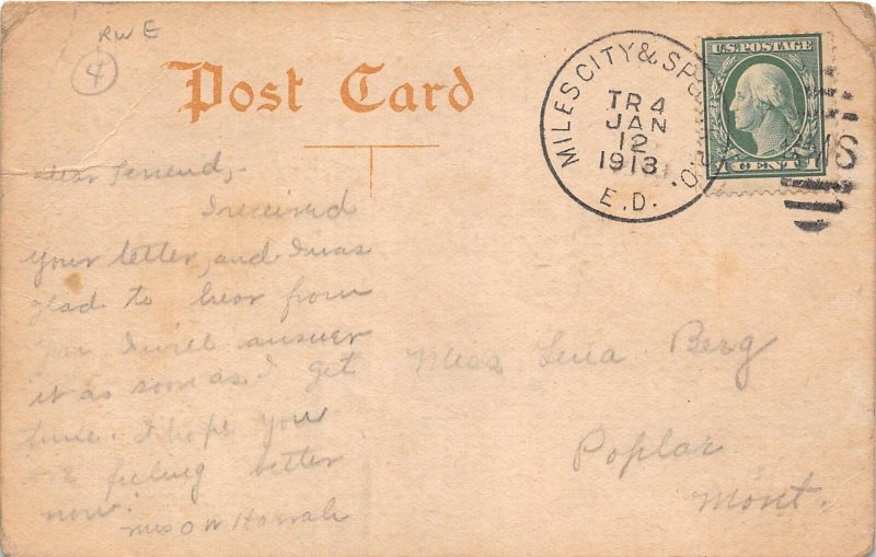 J17/ Livingston Montana Postcard c1910 Railroad Yards Shop Homes  27