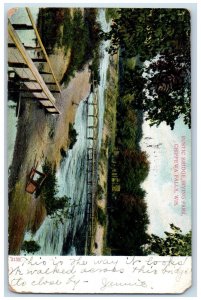 c1905 Rustic Bridge Irving Park Chippewa Falls Wisconsin WI Posted Postcard