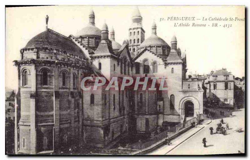 Old Postcard Perigueux La Cathedrale St Front The Apse Romane