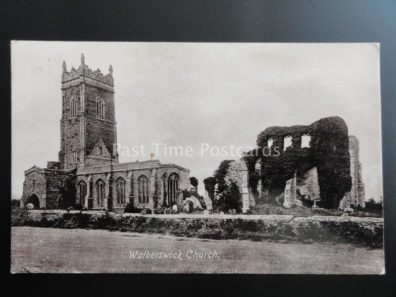 Suffolk WALDERSWICK CHURCH - Old Postcard by Valentine 13771