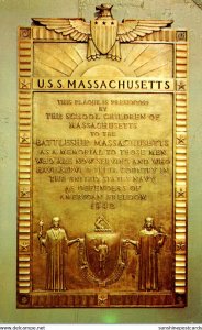 Massachusetts Fall River U S S Massachusetts Bronze Plaque Presented 1942 By ...