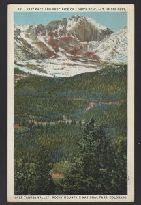 Colorado East Face Precipice Long's Peak Rocky Mountain National Park Linen