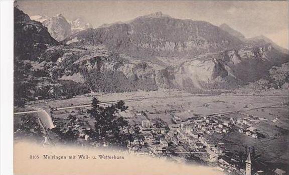 Switzerland Meiringen mit Well und Wetterhorn