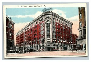 Vintage 1920's Advertising Colorized Postcard Lafayette Hotel Buffalo New York