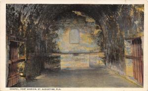 St Petersburg Florida~Fort Marion Chapel~Viewing Prison Doors & Altar~1920s PC