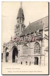 Poissy - Portal & # 39Eglise Notre Dame - Old Postcard