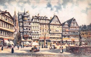A021 Germany Frankfurt a M Roemerberg Painting signed Charles Flower postcard