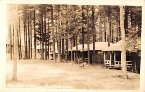 Pinewood Camp North Carolina East Side Cabins Real Photo Antique Postcard K20194