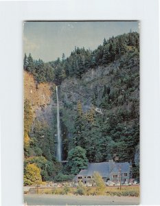 Postcard Multnomah Falls and Lodge, Oregon