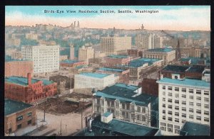 Washington SEATTLE Bird's-Eye View Residence Section - Divided Back